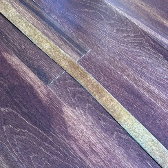 Brown Leather Belt with Metal Buckle - Picture 6 of 8